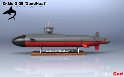 荷兰潜艇Zr . ms . O-29“zand hai”的模型缩略图
